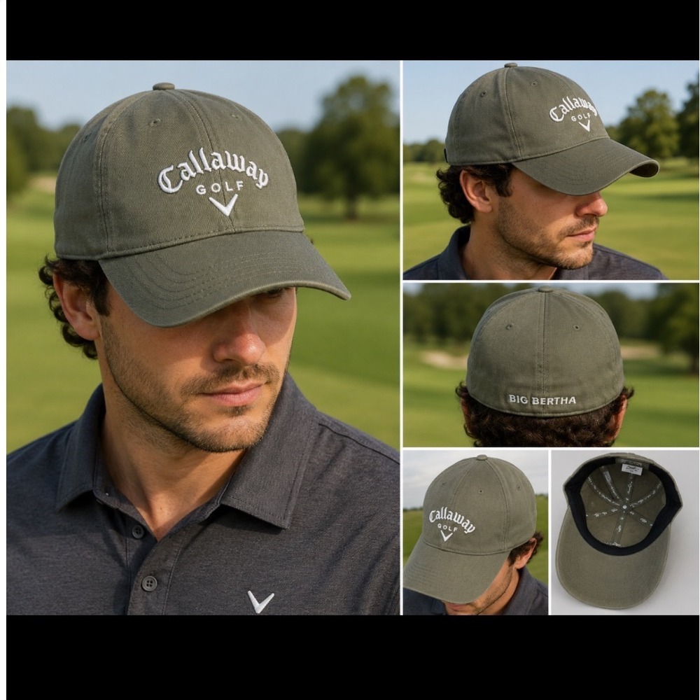 Callaway Golf Big Bertha Hat Mens Olive Green SpanX Fitted Baseball Cap L XL